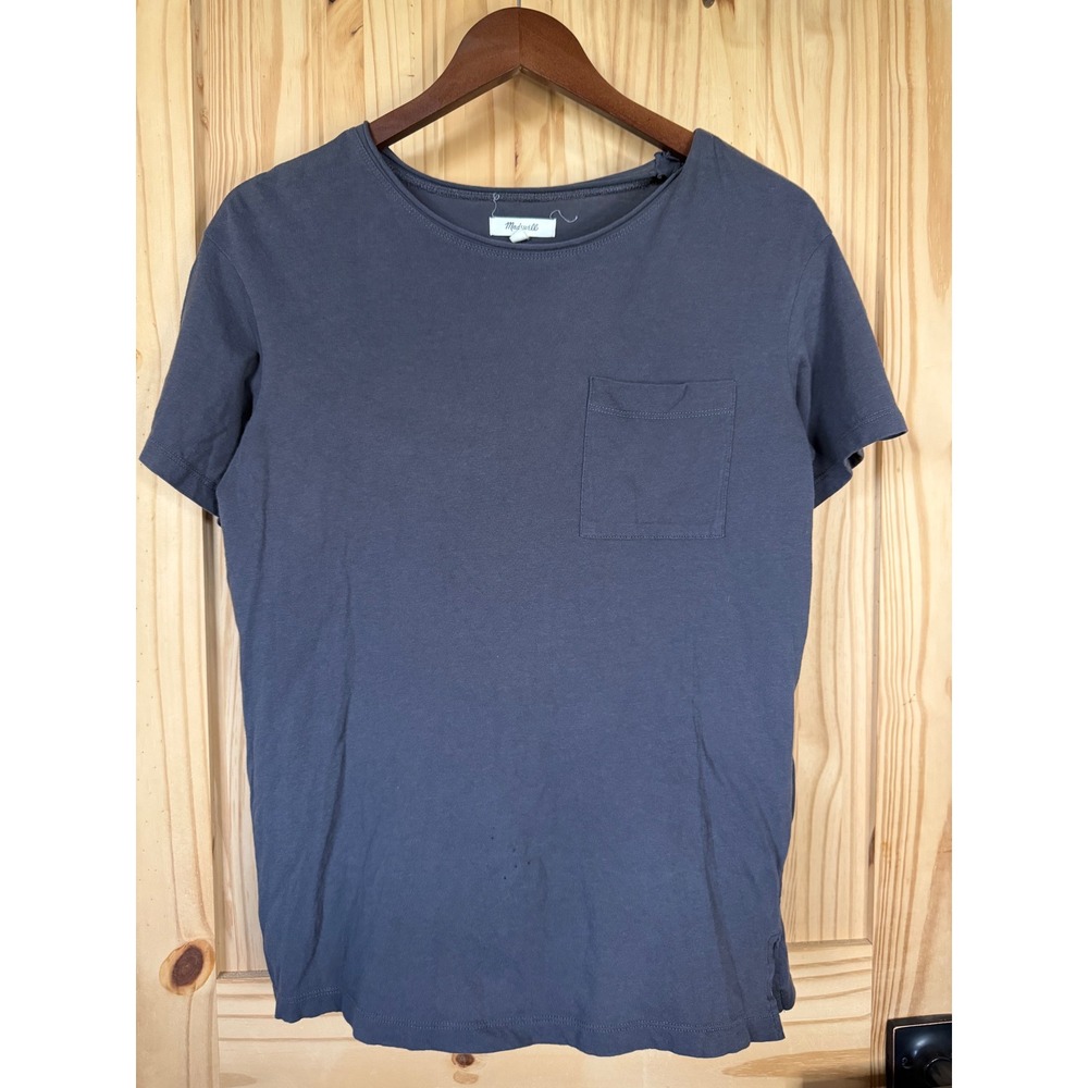 Madewell Womens Grey Pocket Short Sleeve Tshirt NA459 XS Cotton Tee